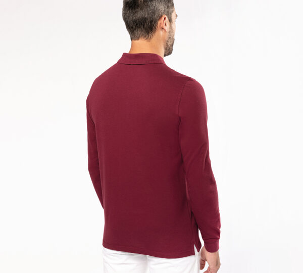 k243 - basic heren polo lange mouwen bedrukken - bedrukte polo met lange mouwen