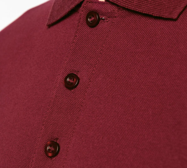 k243 - basic heren polo lange mouwen bedrukken - bedrukte polo met lange mouwen