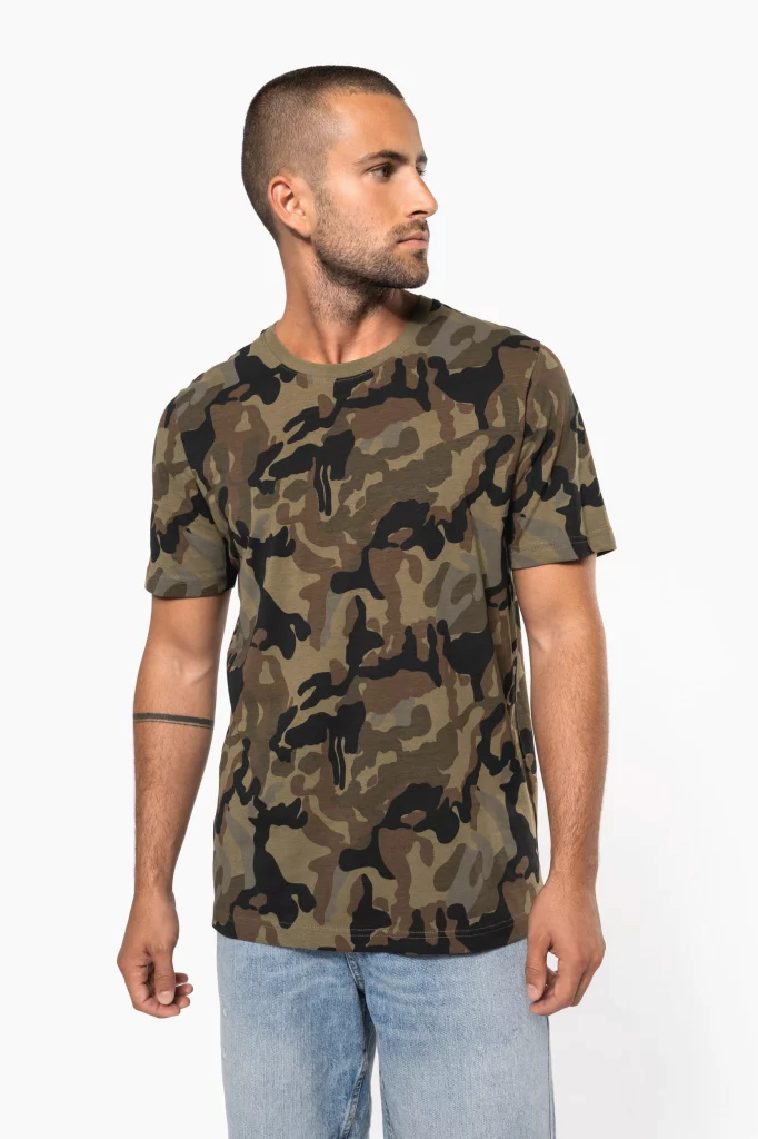 k3030 - premium camouflage t-shirt heren donker bedrukken -