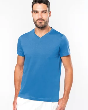 k357 - basic+ heren t-shirt v-hals bedrukken - goedkoop bedrukt t-shirt