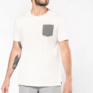 k375 - heren bio katoen pocket t-shirt ontwerpen en bedrukken - goedkoop bedrukt t-shirt