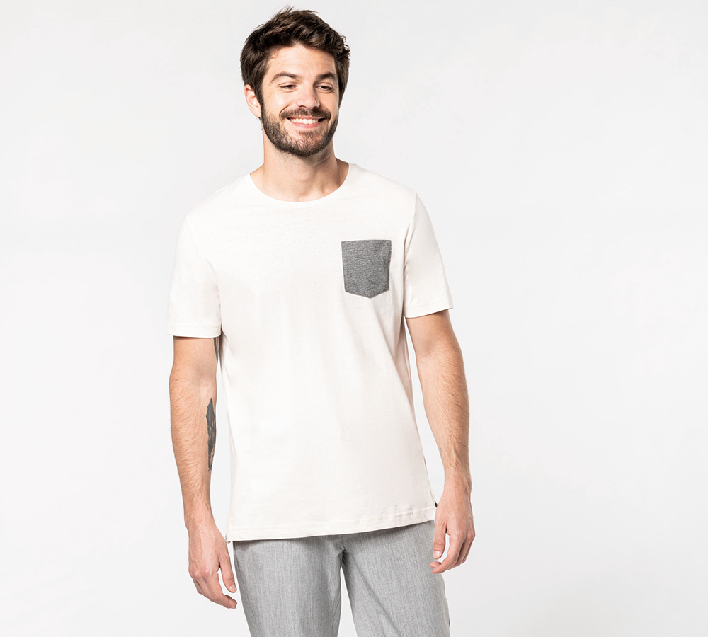 tentoonstelling Voorkomen Contract K375 - Heren Bio Katoen pocket T-shirt ontwerpen en bedrukken | Shirt  Discounter