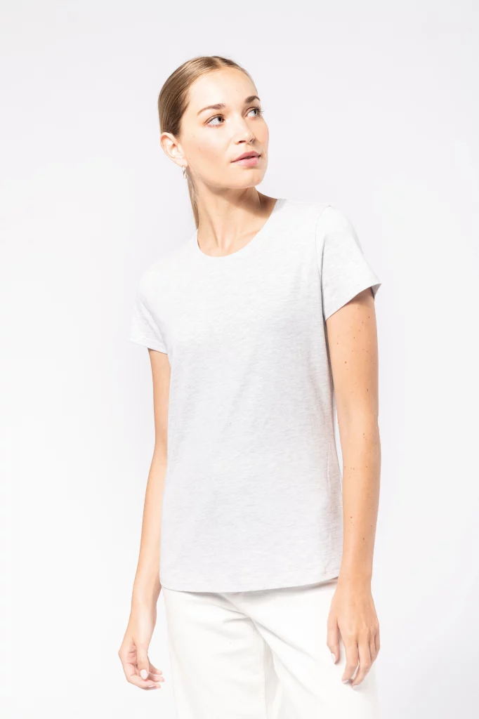 k380 - basic+ dames t-shirt ronde hals bedrukken - goedkoop bedrukt hemd