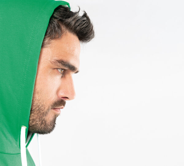 k446 - tweekleurige heren hoodie bedrukken -