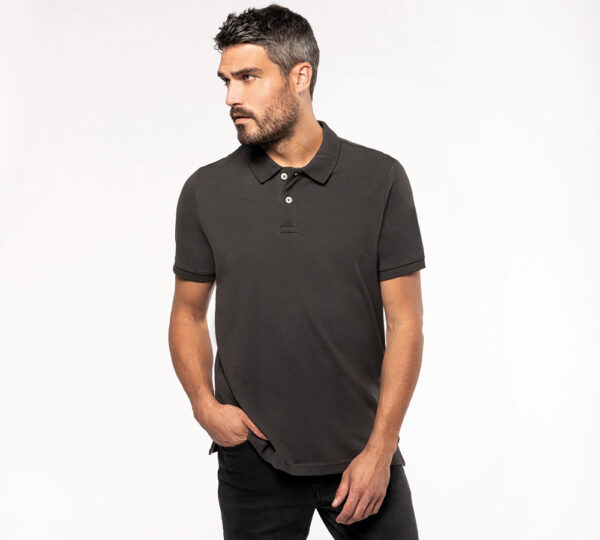 kv2206 - premium vintage heren polo bedrukken - bedrukte heren vintage polo