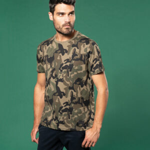k3030 - premium camouflage t-shirt heren donker bedrukken - goedkoop bedrukt t-shirt