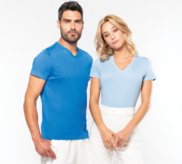 k381 - basic+ dames t-shirt v-hals bedrukken - hoogwaardig dames t-shirt met v-hals ontwerpen