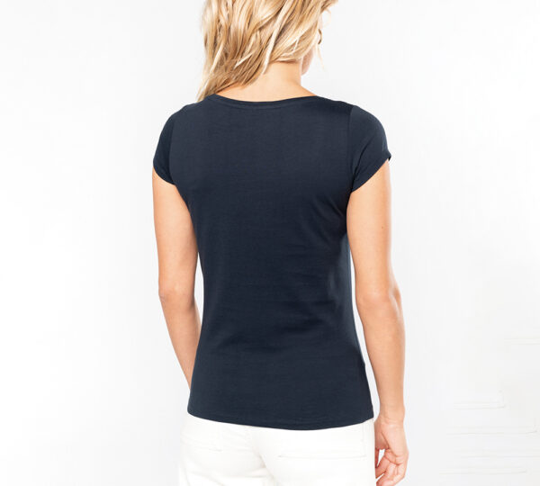 k384 - basic+ dames t-shirt boothals bedrukken - bedrukt t-shirt met boothals