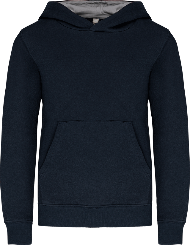 K453 – Tweekleurige kinder hoodie bedrukken 462180