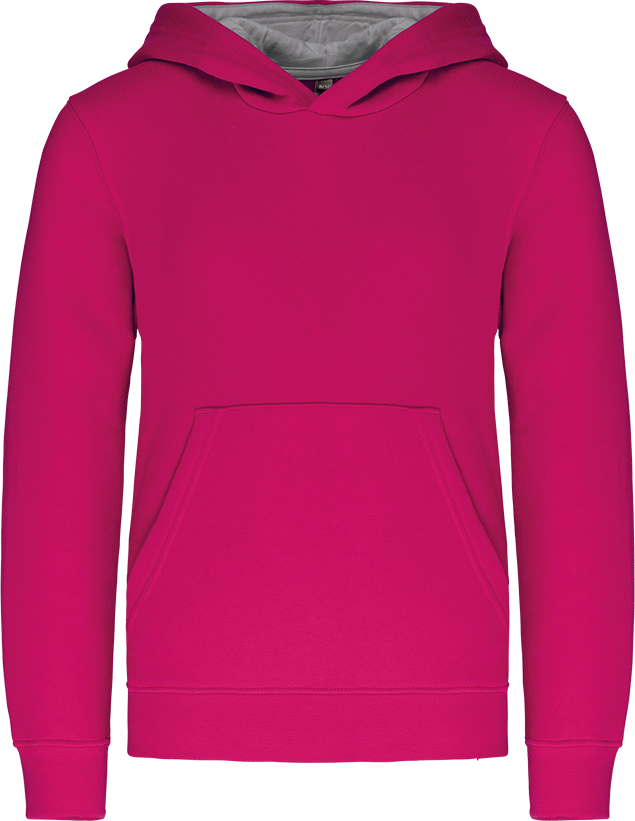 K453 – Tweekleurige kinder hoodie bedrukken 462188