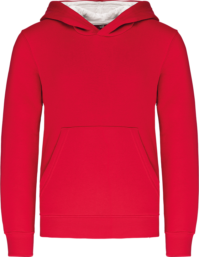 K453 – Tweekleurige kinder hoodie bedrukken 462169