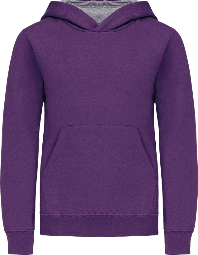 K453 – Tweekleurige kinder hoodie bedrukken 462174