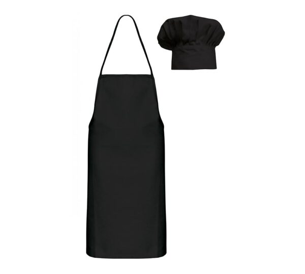 k884 - chefkok set voor kinderen ontwerpen en bedrukken (schort + koksmuts) -