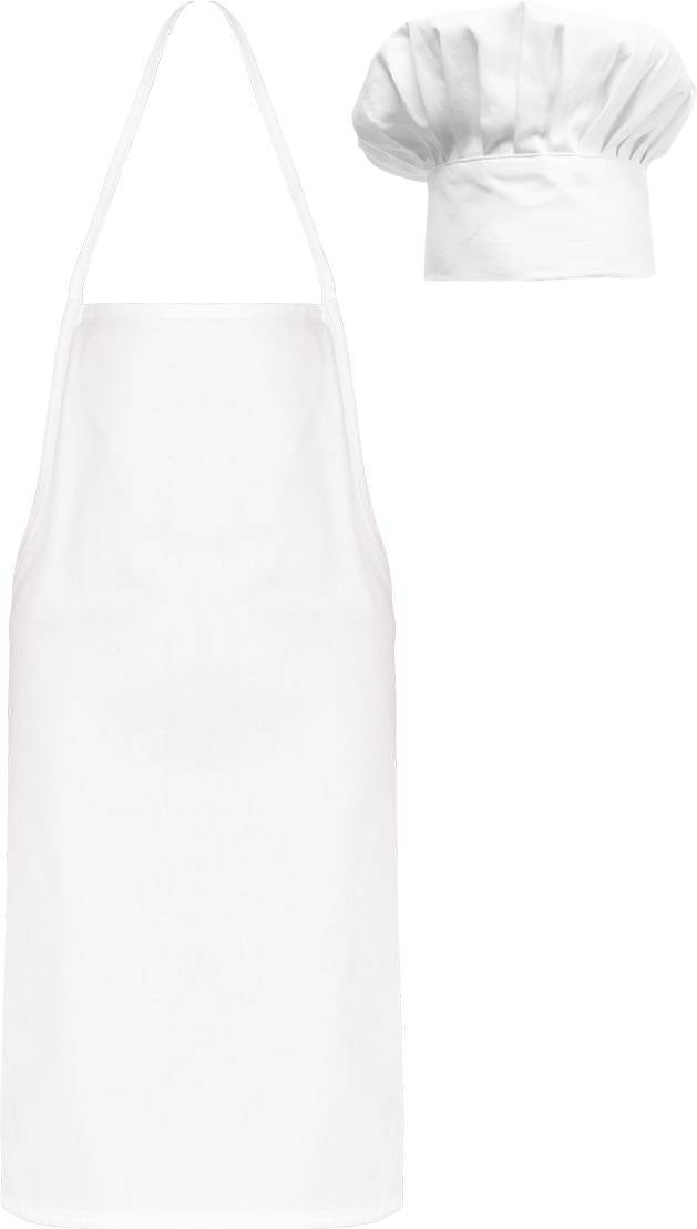 K884 – Chefkok set voor kinderen ontwerpen en bedrukken (SCHORT + KOKSMUTS) 462203