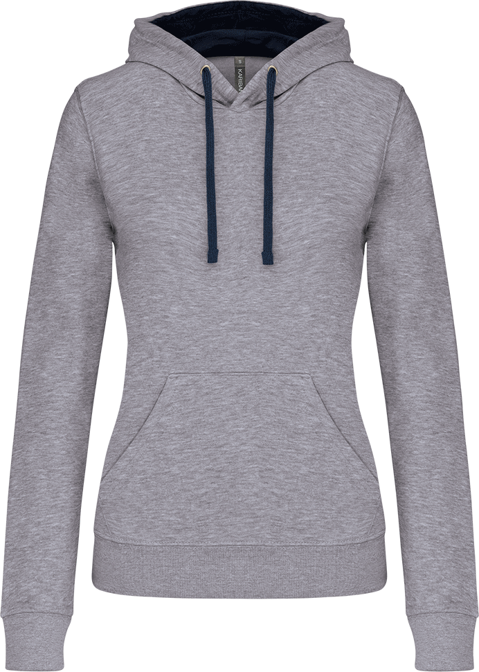 K465 – Tweekleurige dames hoodie bedrukken 463578