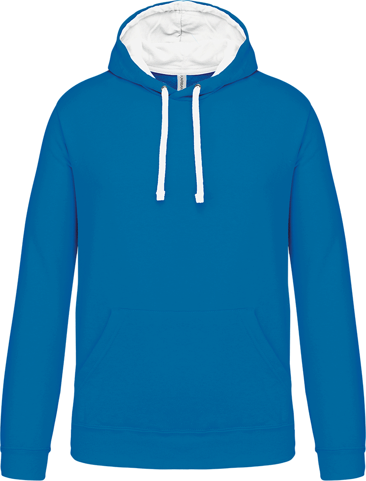 K446 – Tweekleurige heren hoodie bedrukken 463523