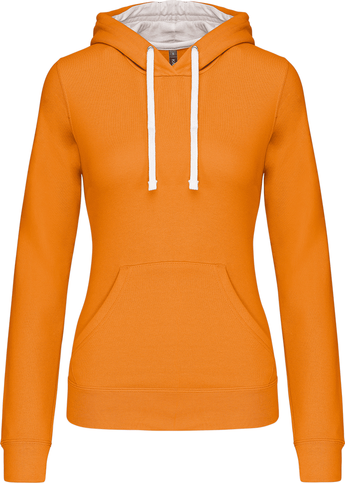 K465 – Tweekleurige dames hoodie bedrukken 463579