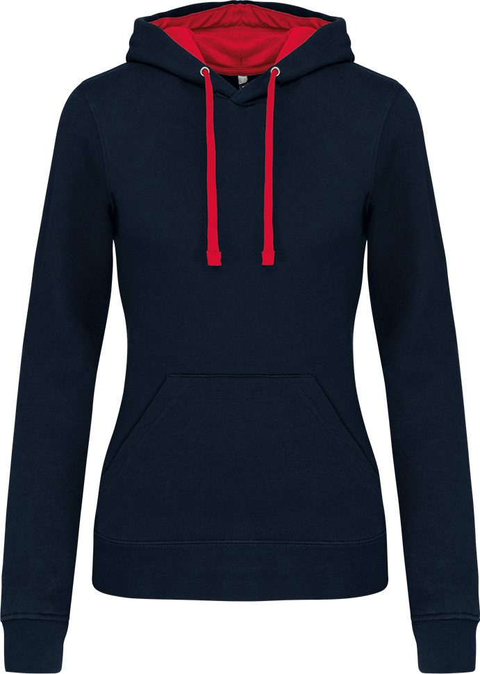 K465 – Tweekleurige dames hoodie bedrukken 463580