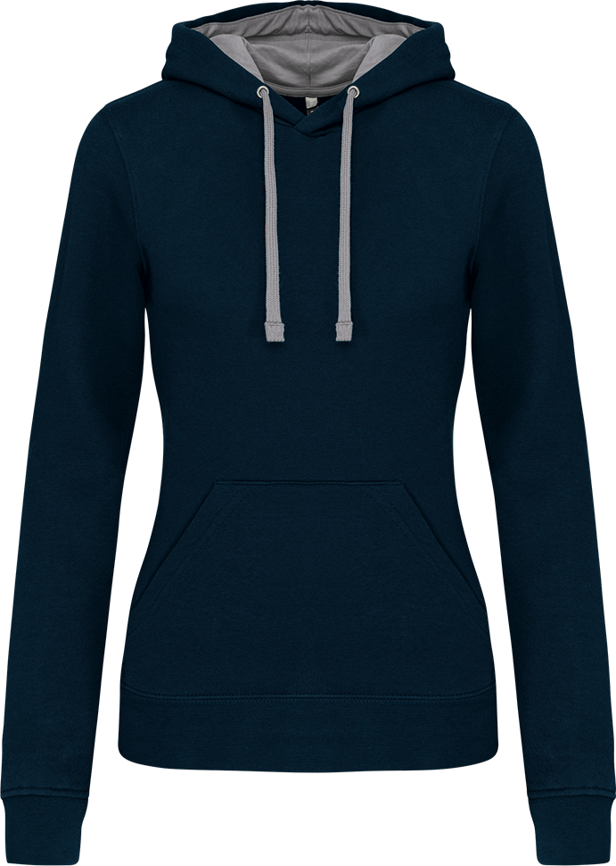 K465 – Tweekleurige dames hoodie bedrukken 463564