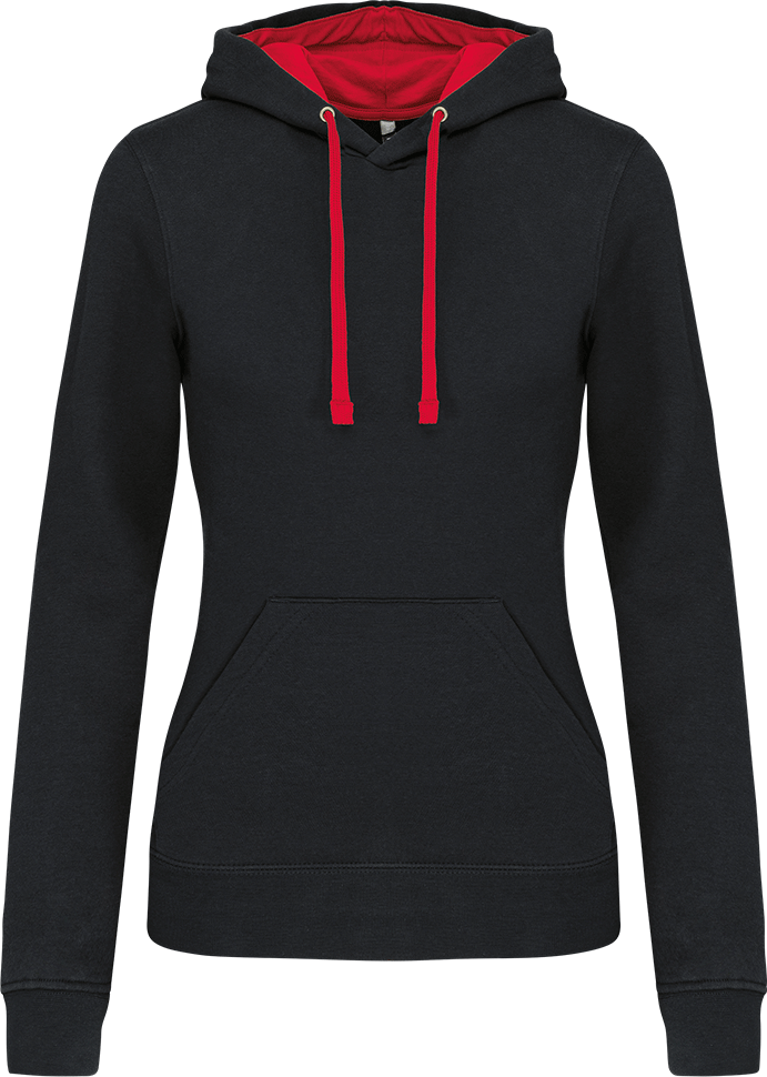 K465 – Tweekleurige dames hoodie bedrukken 463571