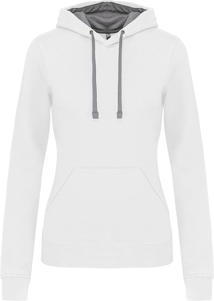 K465 – Tweekleurige dames hoodie bedrukken 463573