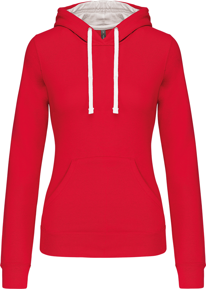 K465 – Tweekleurige dames hoodie bedrukken 463576