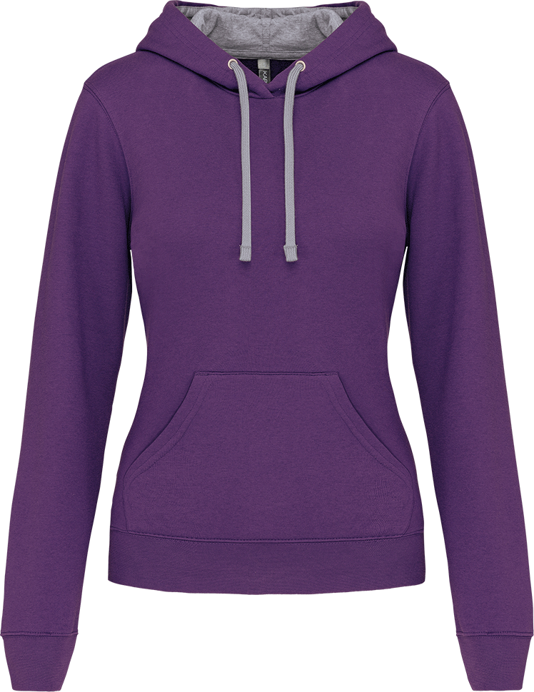 K465 – Tweekleurige dames hoodie bedrukken 463577