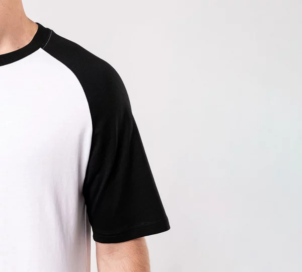 k330 - tweekleurig unisex baseball shirt ontwerpen en bedrukken -