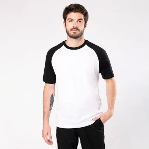 k330 - tweekleurig unisex baseball shirt ontwerpen en bedrukken -