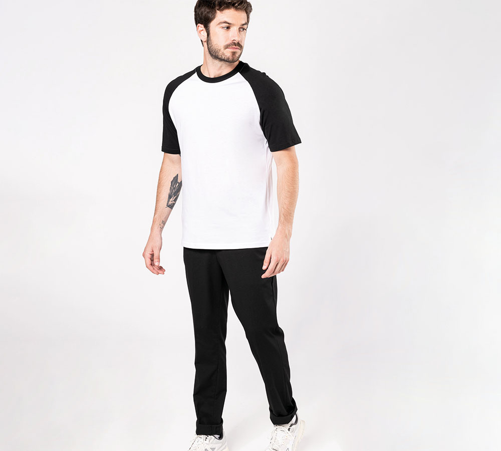 Toevoeging bijvoeglijk naamwoord Glans K330 - Tweekleurig unisex baseball shirt ontwerpen en bedrukken | Shirt  Discounter