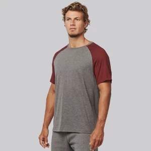 pa4010 - hoogwaardig tweekleurig triblend sport t-shirt - goedkoop bedrukt hemd