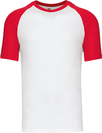 K330 – Tweekleurig unisex baseball shirt ontwerpen en bedrukken 463284