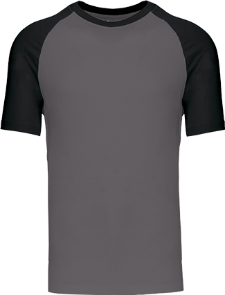 K330 – Tweekleurig unisex baseball shirt ontwerpen en bedrukken 463300