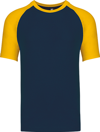 K330 – Tweekleurig unisex baseball shirt ontwerpen en bedrukken 463334