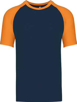 K330 – Tweekleurig unisex baseball shirt ontwerpen en bedrukken 463341