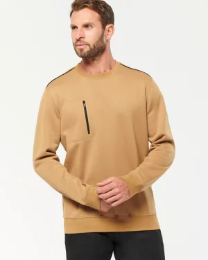 wk403 - unisex trui met contrasterende rits zak - goedkoop bedrukt t-shirt
