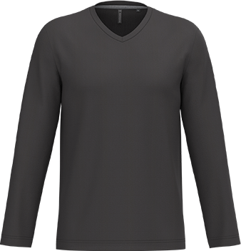 K358 – Basic Heren Longsleeve V-hals Bedrukken 463453