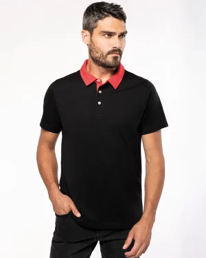 k260 - tweekleurige heren jersey polo ontwerpen en bedrukken - goedkoop bedrukt t-shirt
