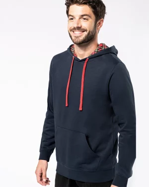 k4013 - unisex hoodie met contrasterende capuchon met motief bedrukken - goedkoop bedrukt t-shirt