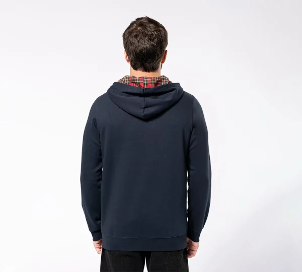 k4013 - unisex hoodie met contrasterende capuchon met motief bedrukken -