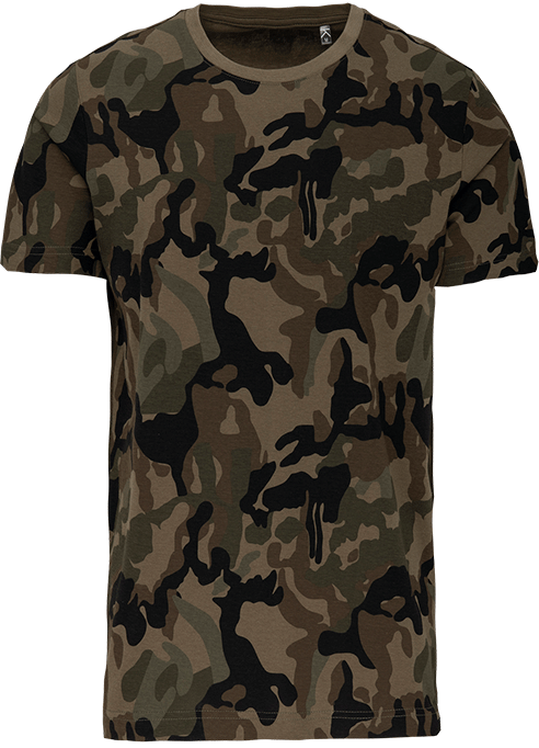 K3030 – Premium Camouflage T-shirt Heren Donker Bedrukken 467473