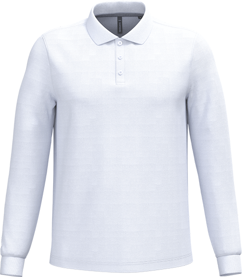 K243 – Basic Heren Polo Lange Mouwen Bedrukken 462972