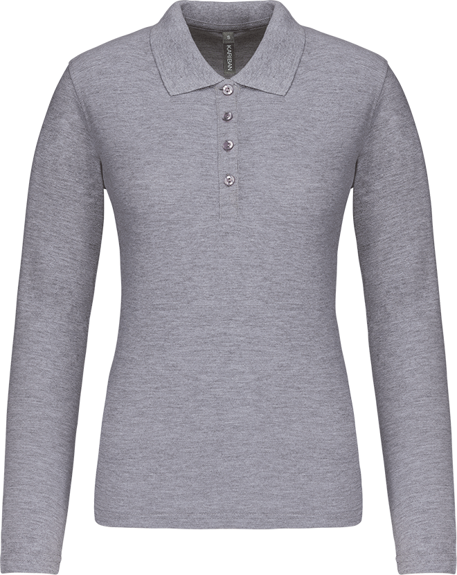 K257 – Piqué-damespolo lange mouwen ontwerpen en bedrukken 463115