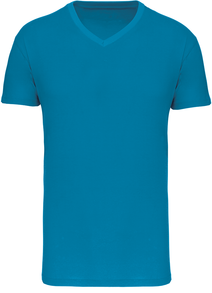 K3028 – Heren biokatoen V hals T-shirt ontwerpen en bedrukken 464187