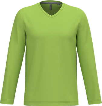 K358 – Basic Heren Longsleeve V-hals Bedrukken 463365