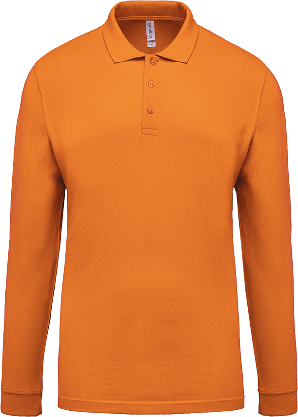 K256 – Piqué herenpolo lange mouwen ontwerpen en bedrukken 463057