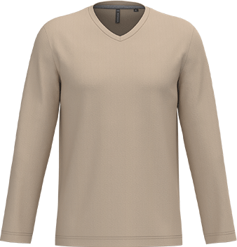 K358 – Basic Heren Longsleeve V-hals Bedrukken 463369