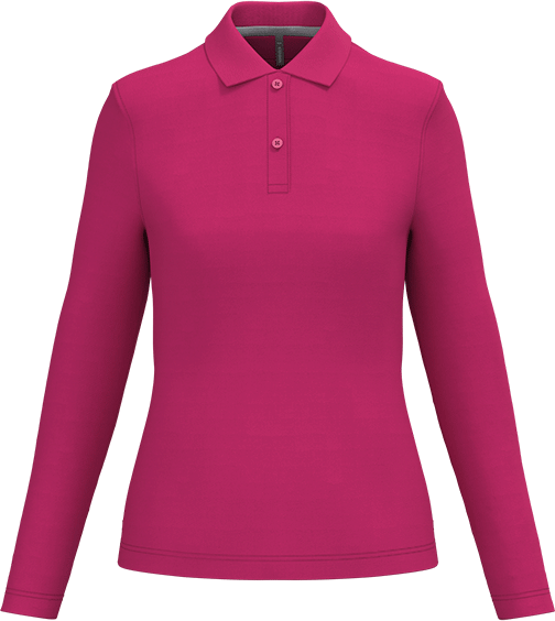 K244 – Hoogwaardige dames polo met lange mouwen 462987