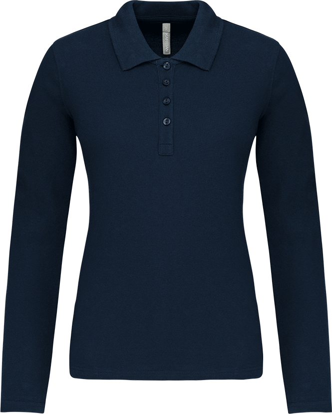 K257 – Piqué-damespolo lange mouwen ontwerpen en bedrukken 463120