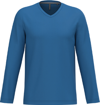 K358 – Basic Heren Longsleeve V-hals Bedrukken 463373